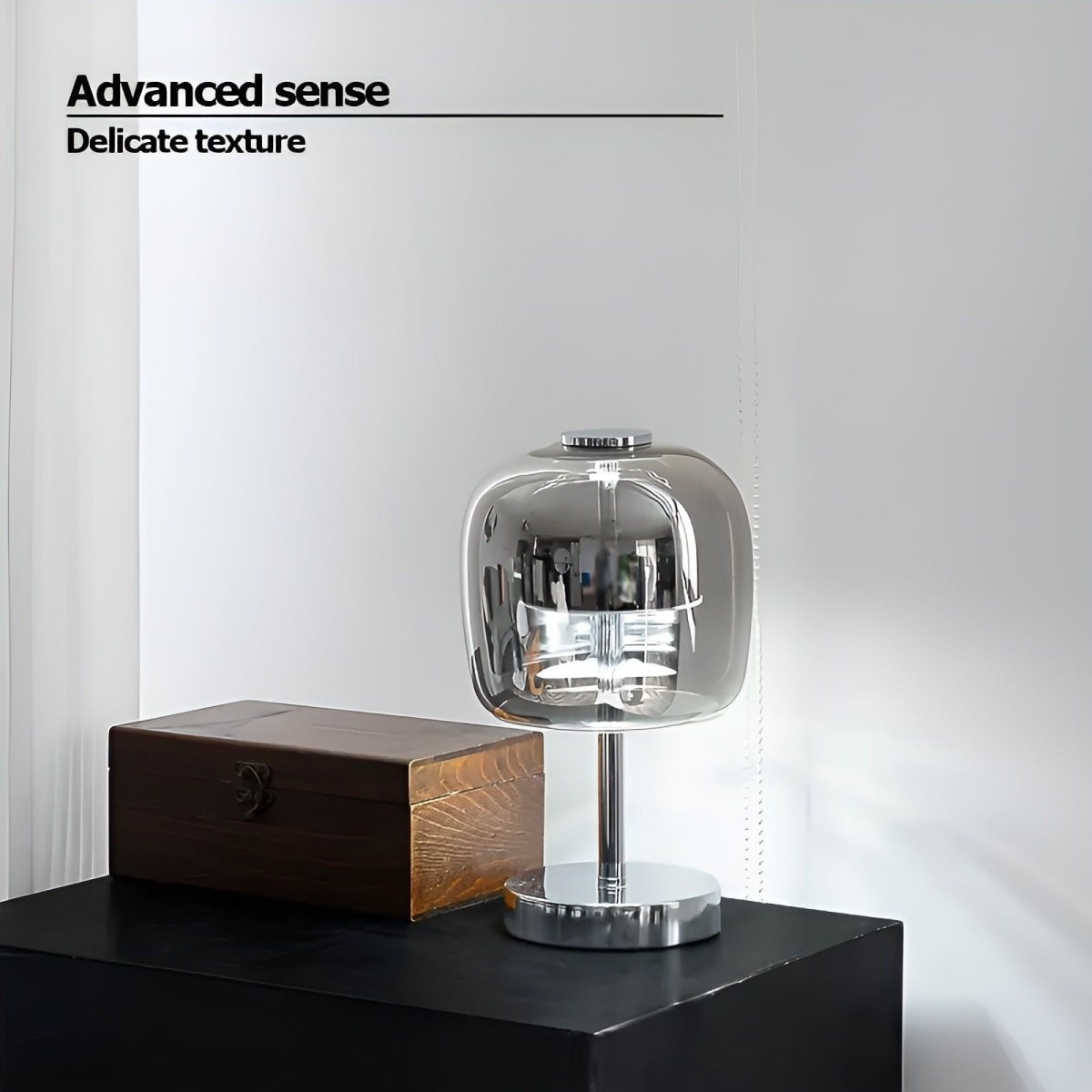 Elegant Table Lamp Plated | Table Lamp | LED | Glass/metal | Sleek Table Accent