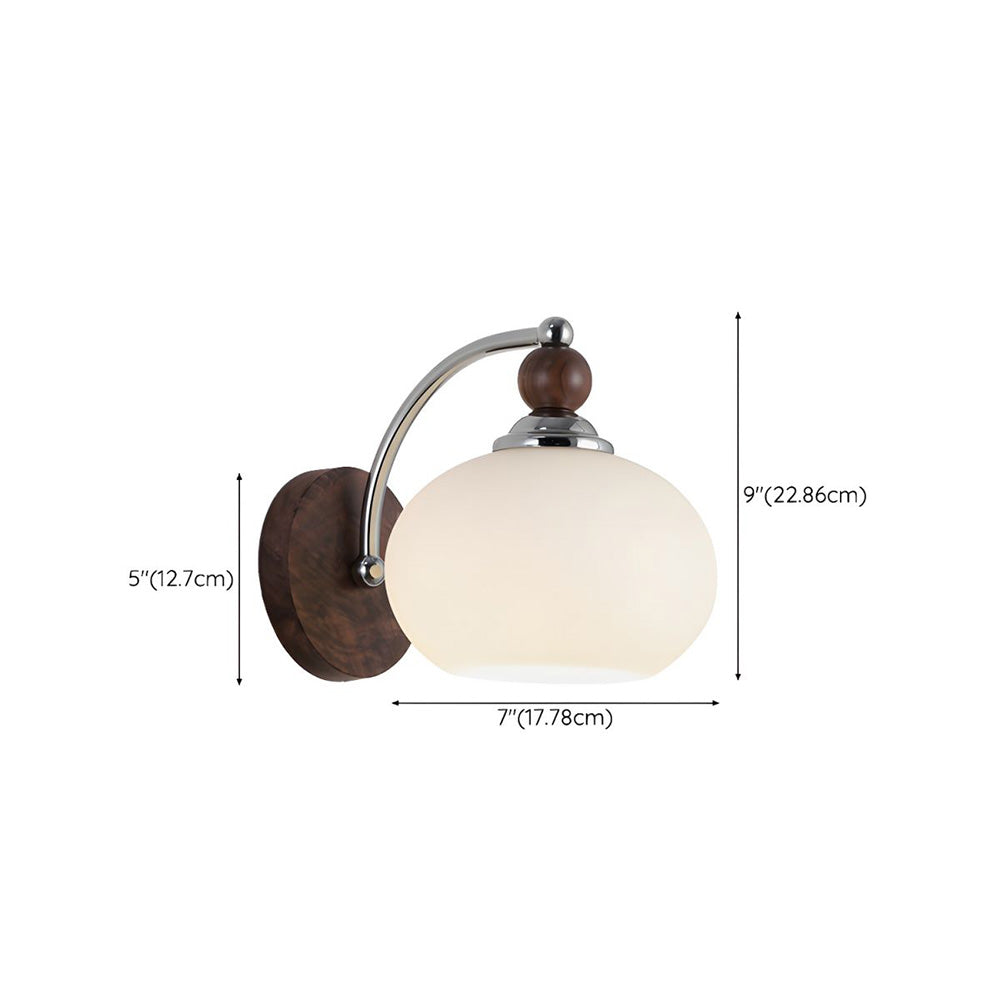 Modern Mushroom Glass Shade Wall | Wall Lamp | glass/metal | 110V - 120V | Elegant Wall Illumination