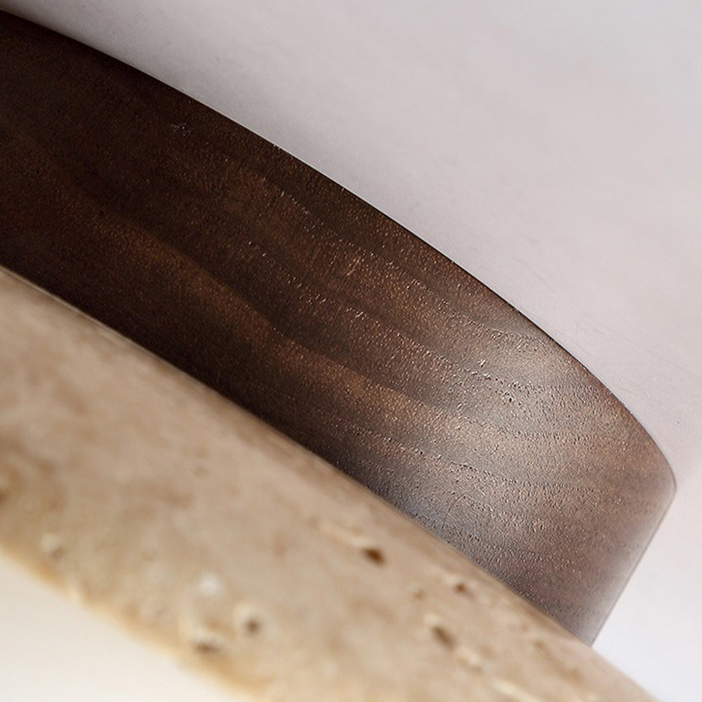 Industrial Modern Beige Stone Wall | Wall Lamp | wood | 110V - 120V | Elegant Wall Illumination