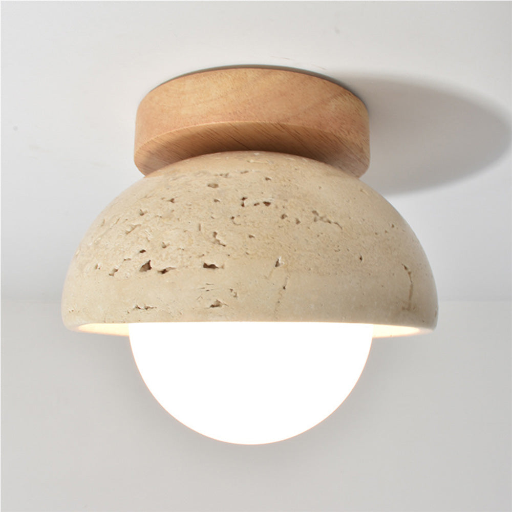 Industrial Modern Beige Stone Wall | Wall Lamp | wood | 110V - 120V | Elegant Wall Illumination