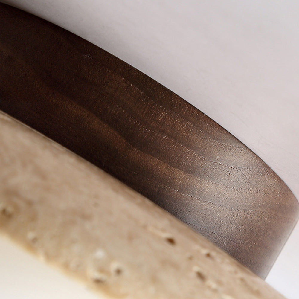 Industrial Modern Beige Stone Wall | Wall Lamp | wood | 110V - 120V | Elegant Wall Illumination