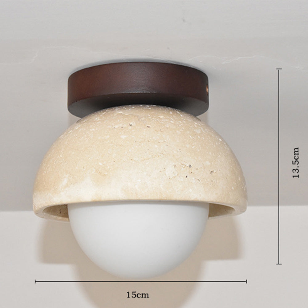 Industrial Modern Beige Stone Wall | Wall Lamp | wood | 110V - 120V | Elegant Wall Illumination