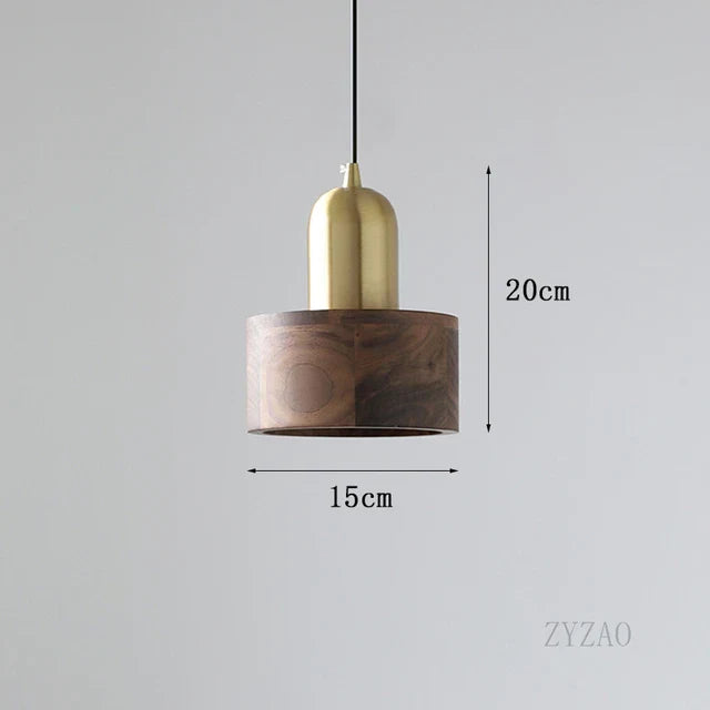 OakEcho Wooden Hanging Lamp | Lighting | brass/copper/wood | 90-260V | Premium Lighting Solution