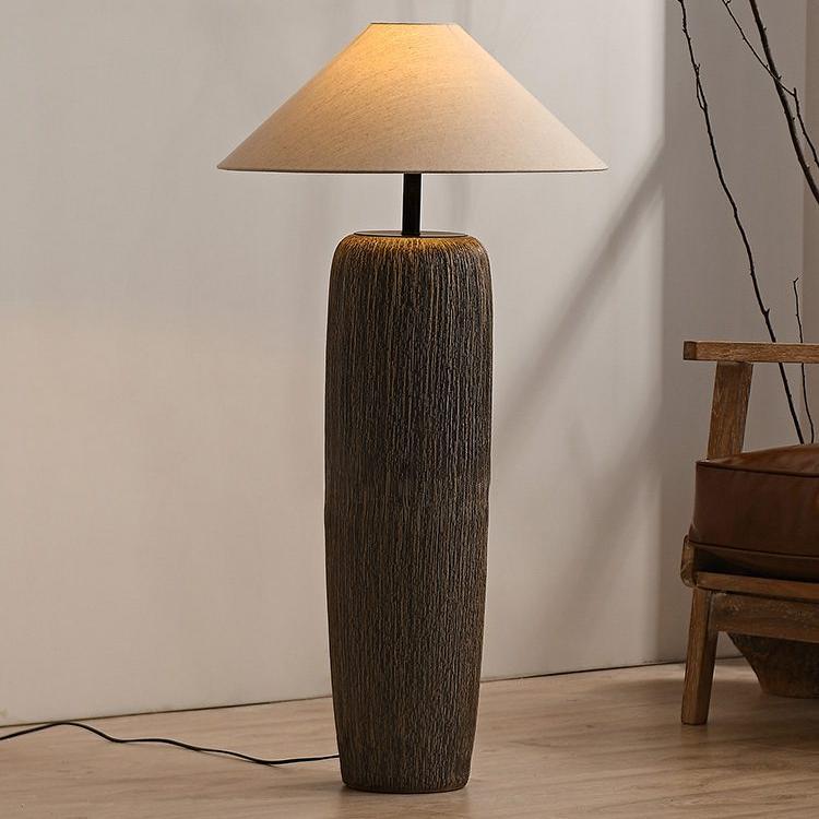 Weathered wooden floor lamp | Floor Lamp | LED | ceramic/metal | 60w | 240v | Stylish Floor Lighting