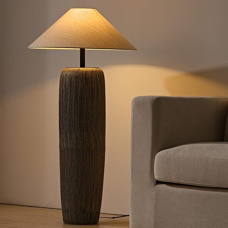 Weathered wooden floor lamp | Floor Lamp | LED | ceramic/metal | 60w | 240v | Stylish Floor Lighting