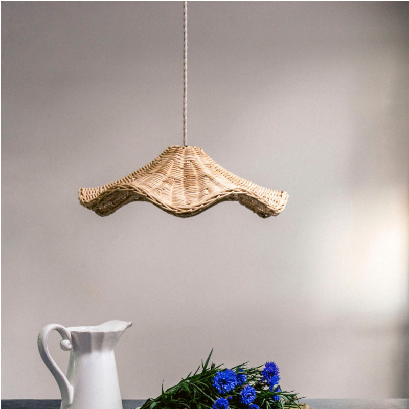 Boho Wicker Rattan Farmouse Pendant | Lighting | LED | 40W | 110V-120V | Premium Lighting Solution