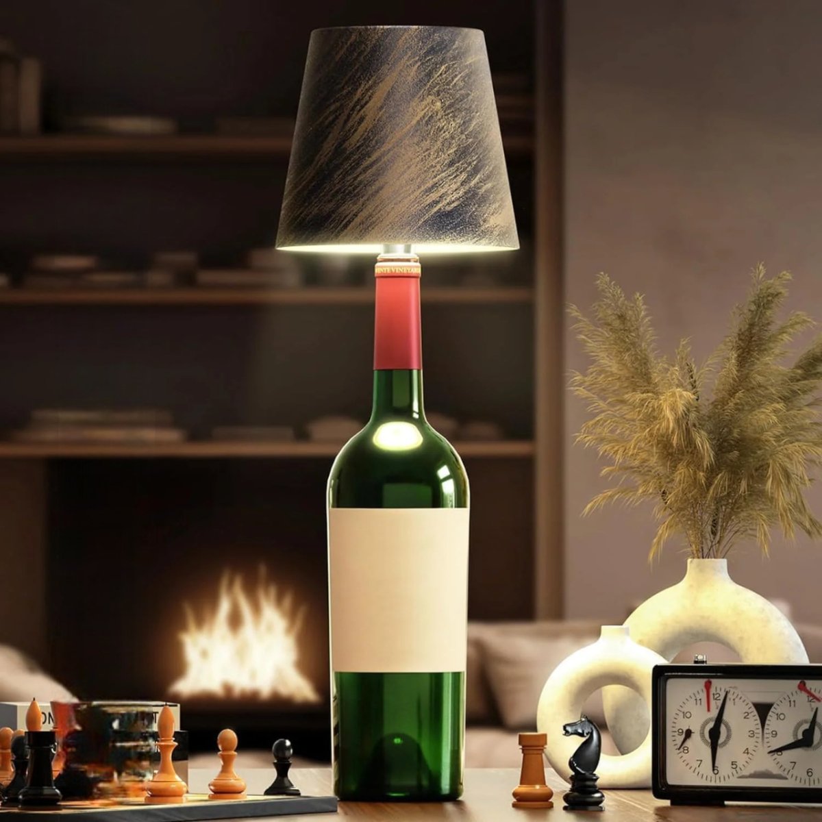 BottleLum  Lighting Bottle Unique Table | Table Lamp | LED | Plastic/aluminum | Sleek Table Accent