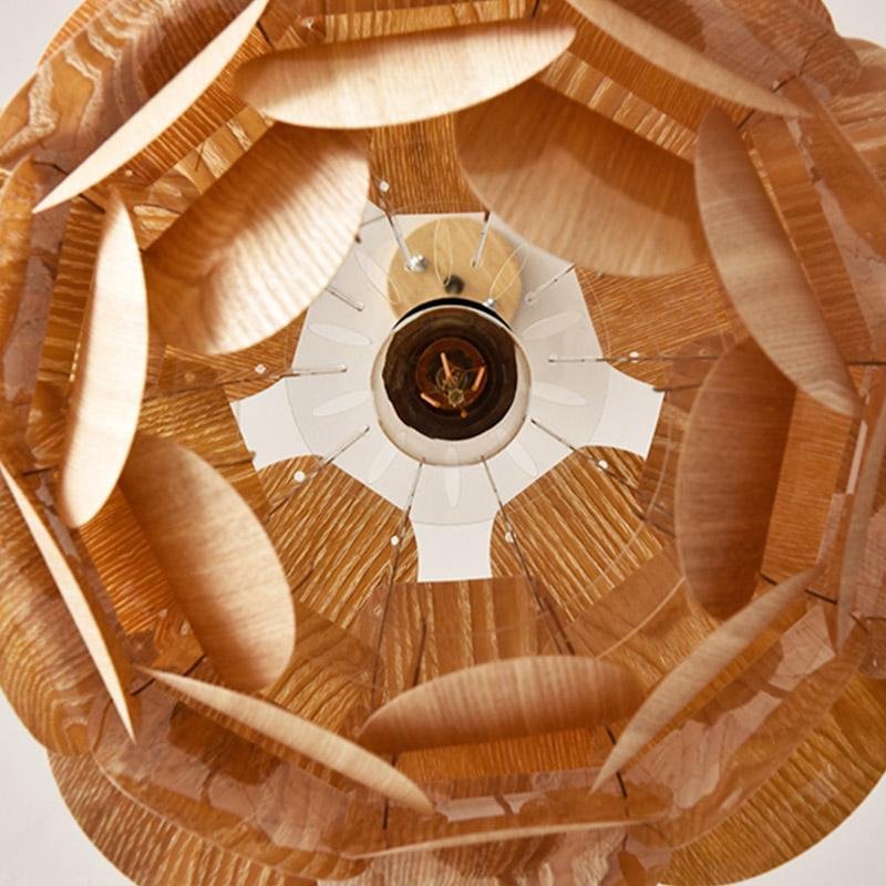 Rustic Pineapple Shaped Wooden Hanging | Lighting | LED | wood | 110 V | Premium Lighting Solution