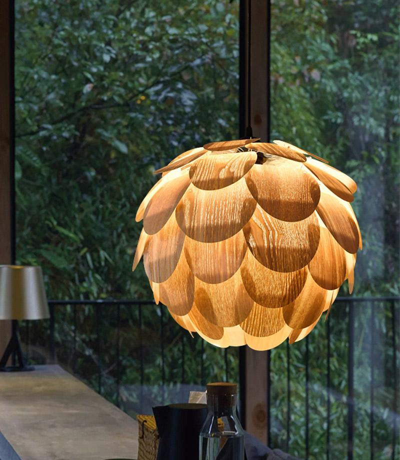 Rustic Pineapple Shaped Wooden Hanging | Lighting | LED | wood | 110 V | Premium Lighting Solution