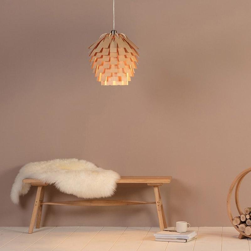 Artistic Artichoke Wooden Rustic Hanging | Lighting | LED | wood | 110V | Premium Lighting Solution