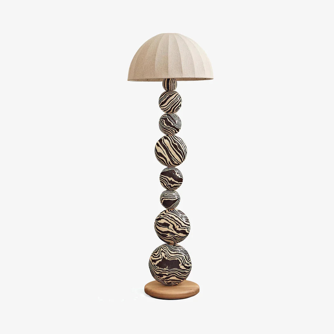Zebra floor lamp | Floor Lamp | metal/wood | 240v | Stylish Floor Lighting