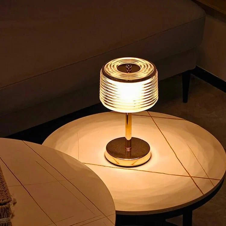 Modern Ring-shaped Table Lamp Stylish | Table Lamp | LED | acrylic/Metal | Sleek Table Accent