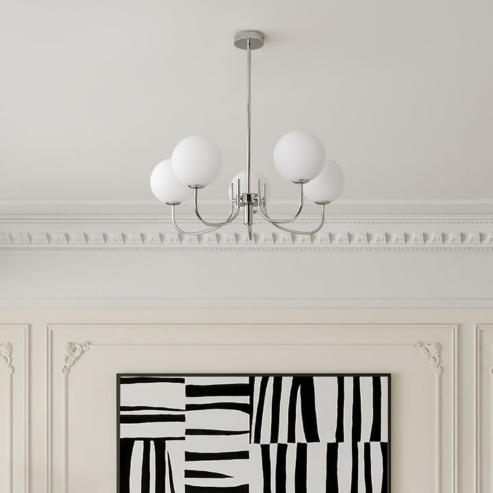 Bubble Pink Glass Marshmallow Chandelier | Ceiling Light | glass/metal | 110V-120V | Modern Ceiling Lighting