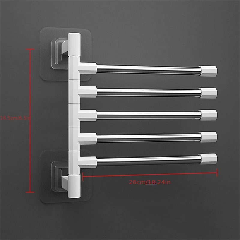 SlickRack Wall Towel Rack with Suction Cup Bathroom Storage System without | Rack | Stainless Steel | Stylish Organization
