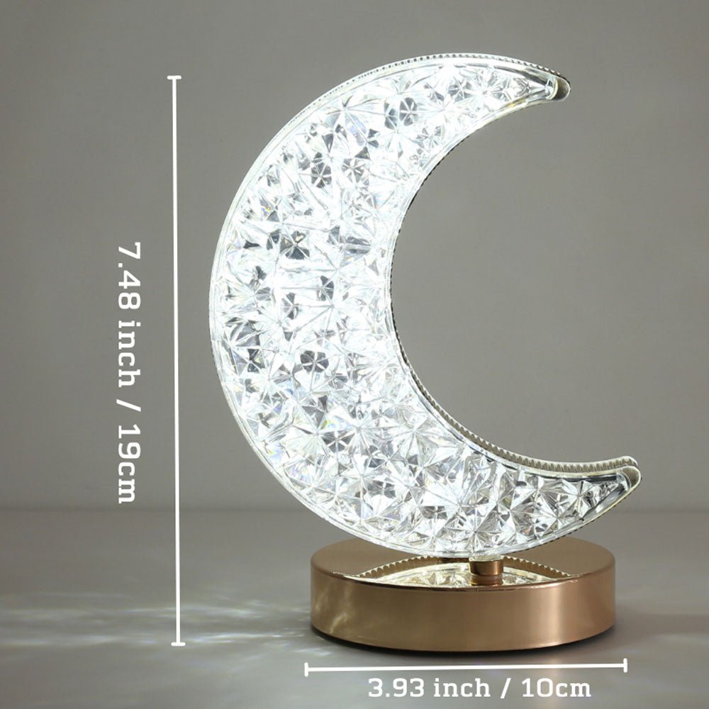 Astrivis Crystal Moon Lamp Wireless | Table Lamp | plastic/Crystal | Sleek Table Accent