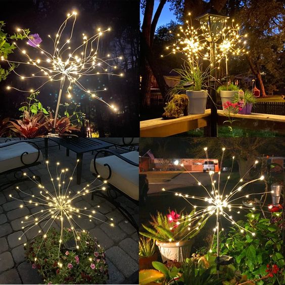 Pieces Outdoor Solar Garden Fireworks | Lighting | LED | Premium Lighting Solution