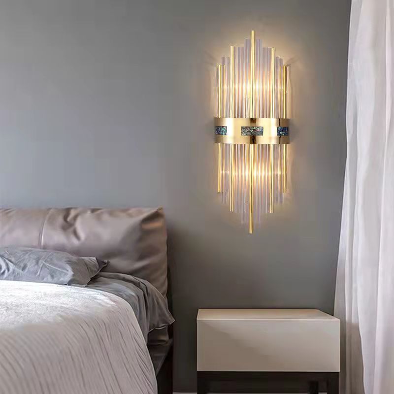 Crystal Crystal Wall Lamp Gold, | Wall Lamp | Led | metal/Acrylic | 110V - 240V | Elegant Wall Illumination
