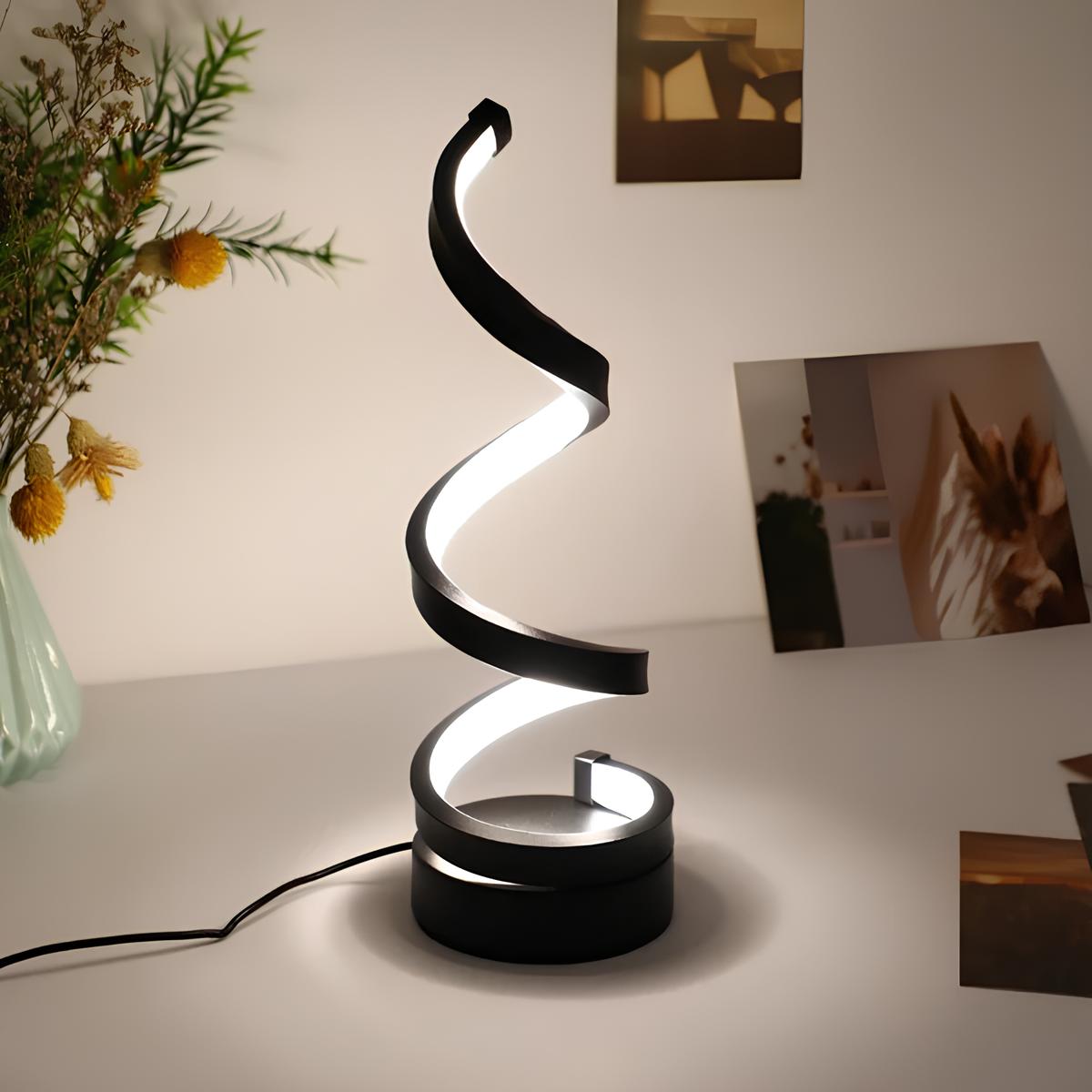 Spiralux™ Modern Spiral Table Lamp | Table Lamp | Iron | Sleek Table Accent