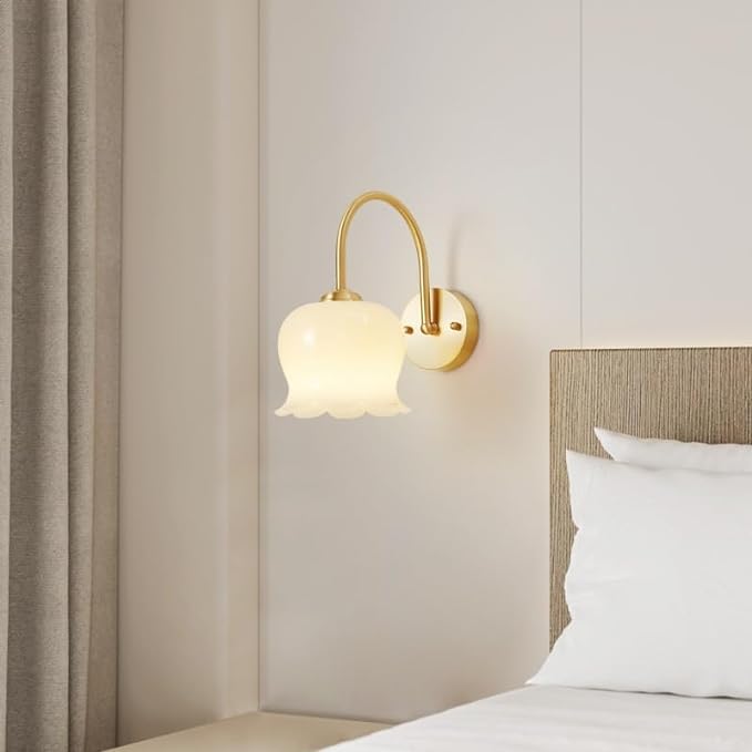 Elegant Copper Glass Wall Lamp | Wall Lamp | Copper/Resin | 110V-120V | Elegant Wall Illumination