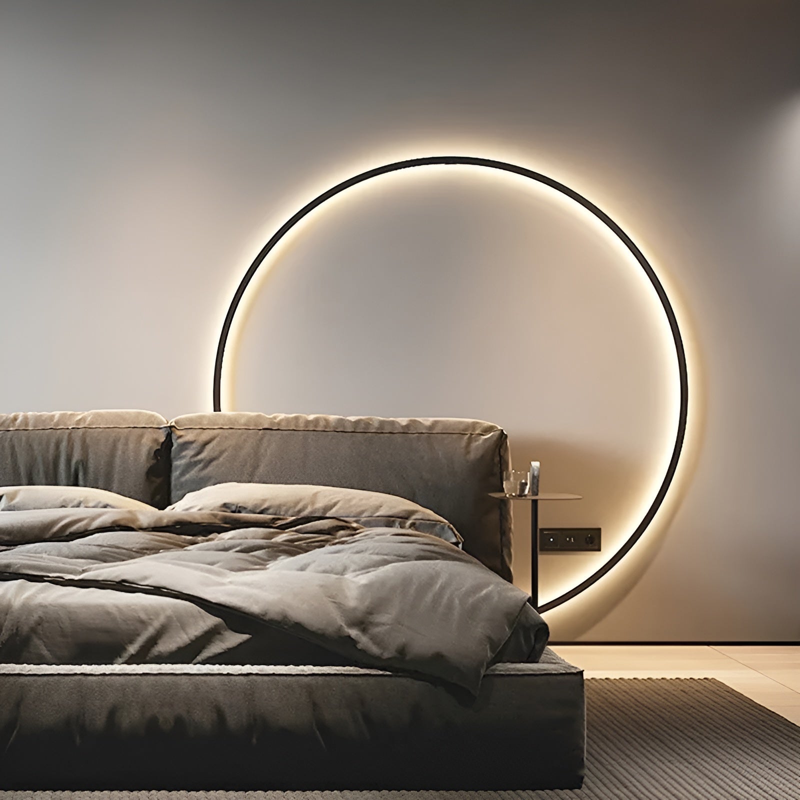 Luminous Circle Lamp Modern Minimalist | Wall Lamp | Led | Aluminum/Acrylic/PVC | 30W | 110V-220V | Elegant Wall Illumination