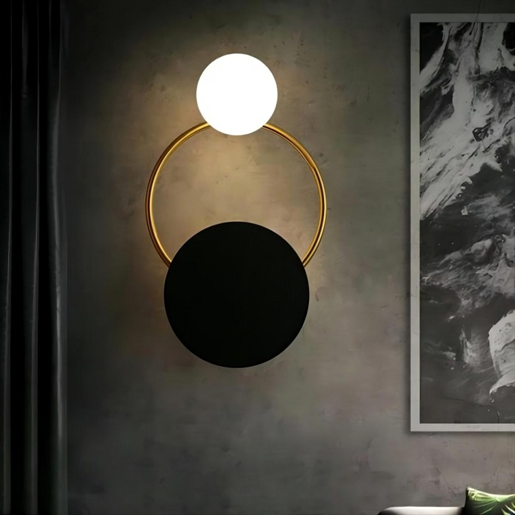 Modern Atmosphere Three Circle Wall | Wall Lamp | glass/metal | Elegant Wall Illumination