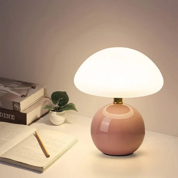 Éclaira™ French Pilz Lamp Elegant | Table Lamp | LED | Ceramic/PVC | 11-15W | Sleek Table Accent