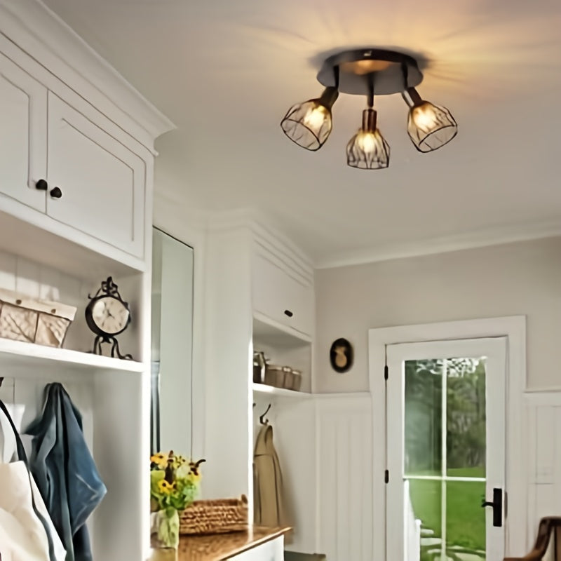 RusticGlow Farmhouse Style Black Ceiling | Lighting | metal | Premium Lighting Solution