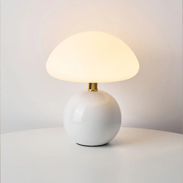 Éclaira™ French Pilz Lamp Elegant | Table Lamp | LED | Ceramic/PVC | 11-15W | Sleek Table Accent