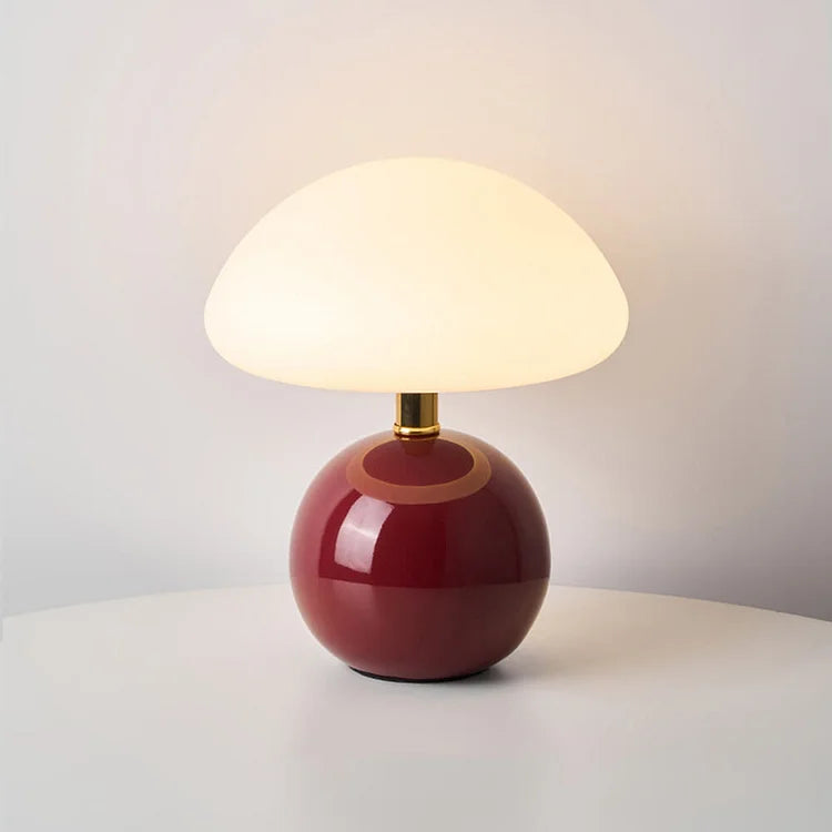 Éclaira™ French Pilz Lamp Elegant | Table Lamp | LED | Ceramic/PVC | 11-15W | Sleek Table Accent