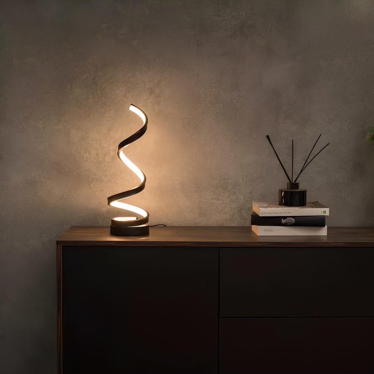 Spiralux™ Modern Spiral Table Lamp | Table Lamp | Iron | Sleek Table Accent