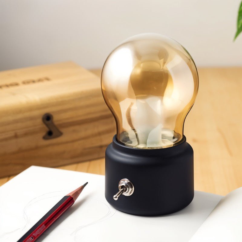 Glavone Vintage Minimalist Table Lamp | Table Lamp | LED | Glass/metal | 5W | Sleek Table Accent