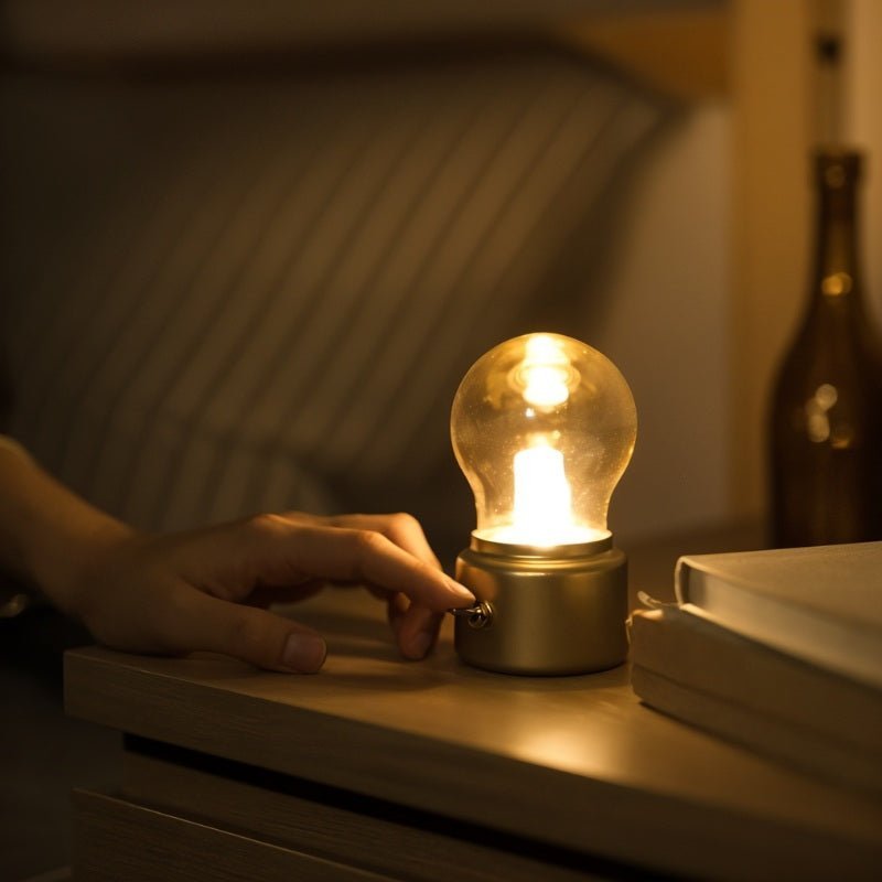 Glavone Vintage Minimalist Table Lamp | Table Lamp | LED | Glass/metal | 5W | Sleek Table Accent