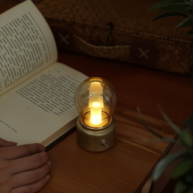 Glavone Vintage Minimalist Table Lamp | Table Lamp | LED | Glass/metal | 5W | Sleek Table Accent