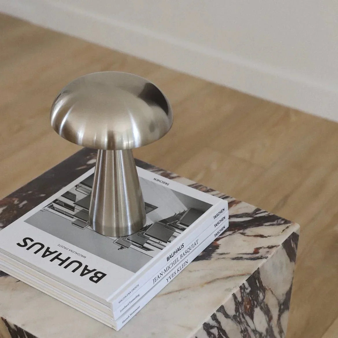 Vintage Silver Mushroom Table Lamp | Table Lamp | LED | metal | Sleek Table Accent
