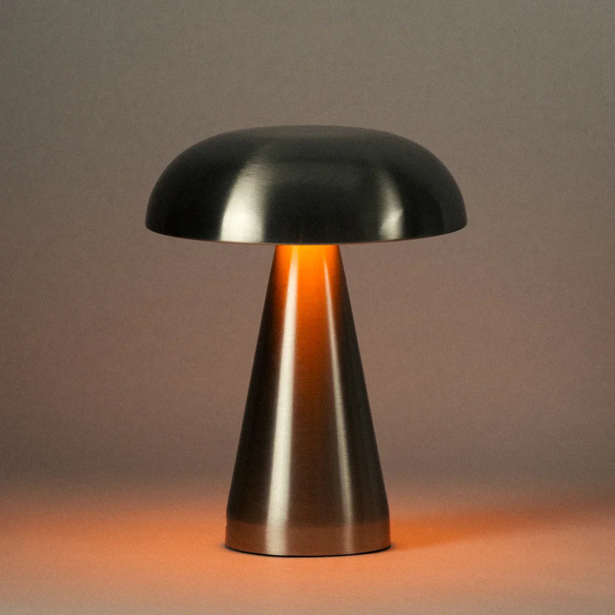 Vintage Silver Mushroom Table Lamp | Table Lamp | LED | metal | Sleek Table Accent