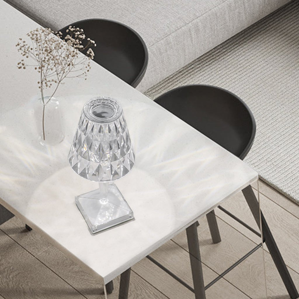 CrystalGlow™ Wireless Table Lamp Atmospheric | Table Lamp | LED | glass/Acrylic/crystal | 0.8W | Sleek Table Accent