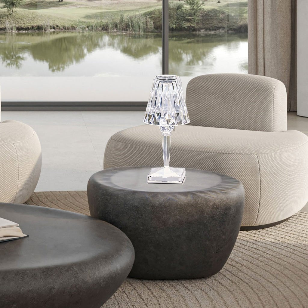 CrystalGlow™ Wireless Table Lamp Atmospheric | Table Lamp | LED | glass/Acrylic/crystal | 0.8W | Sleek Table Accent