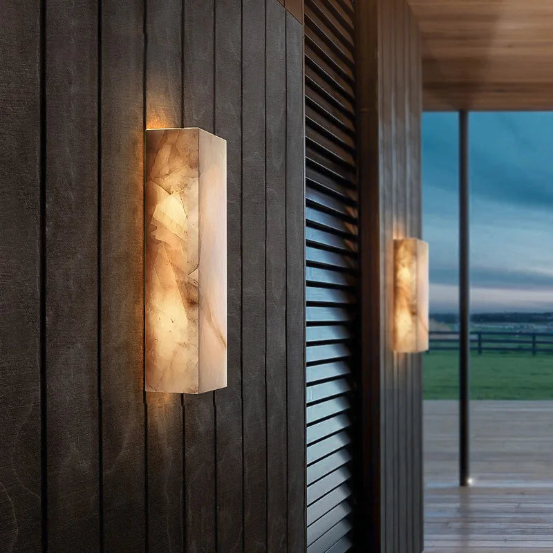 Marble Outdoor Wall Lamp | Wall Lamp | Elegant Wall Illumination