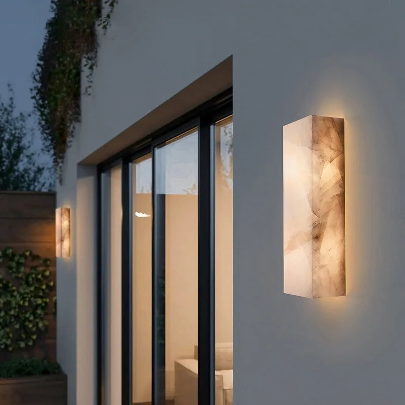 Marble Outdoor Wall Lamp | Wall Lamp | Elegant Wall Illumination