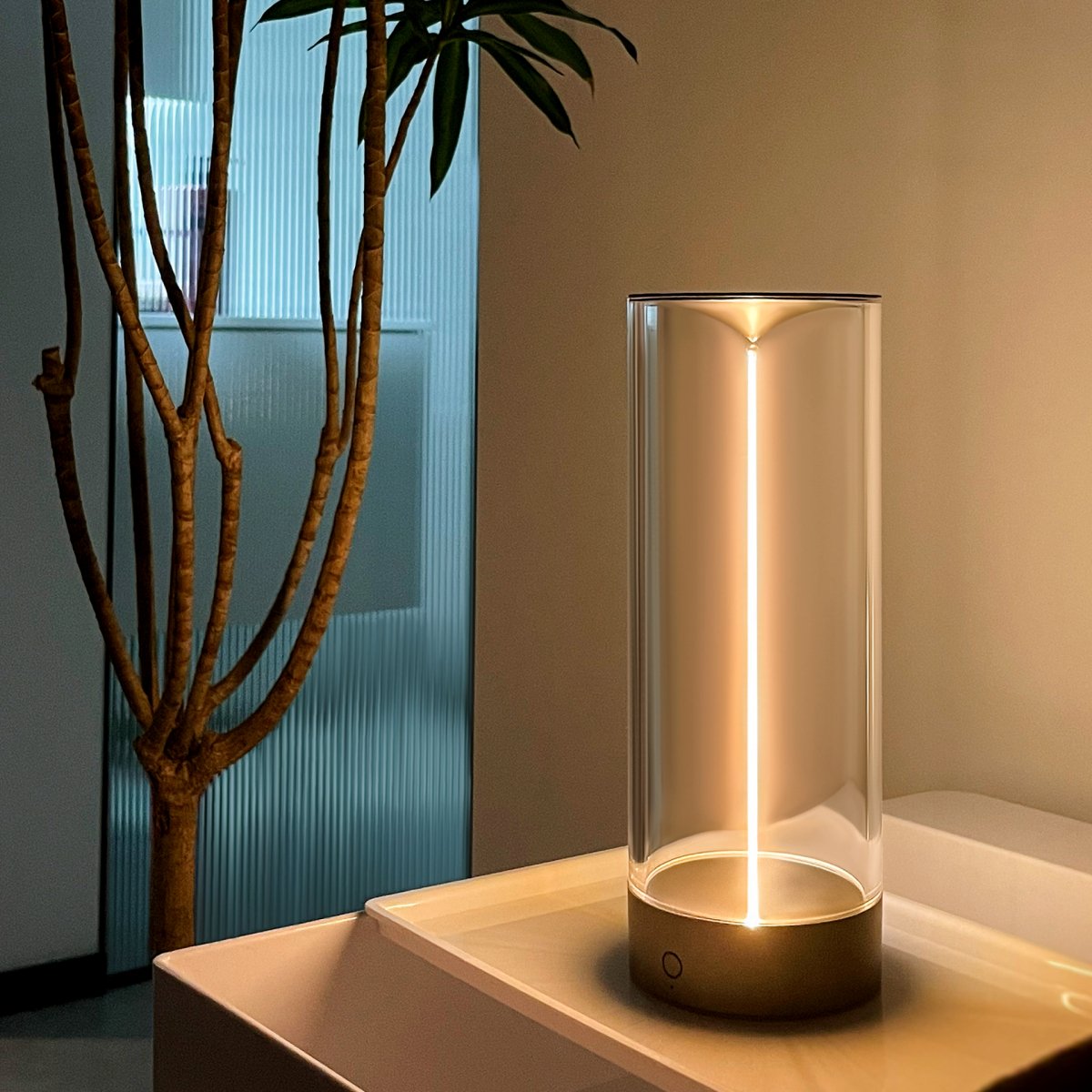 NordicGlow™ Table Lamp Minimalist Table | Table Lamp | LED | Warm White | glass/metal | 5W | Sleek Table Accent