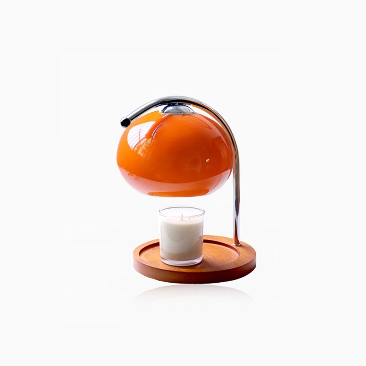 Luvoro Retro Glass Candle Warmer | Table Lamp | LED | Wood/Glass/metal | 10W | Sleek Table Accent