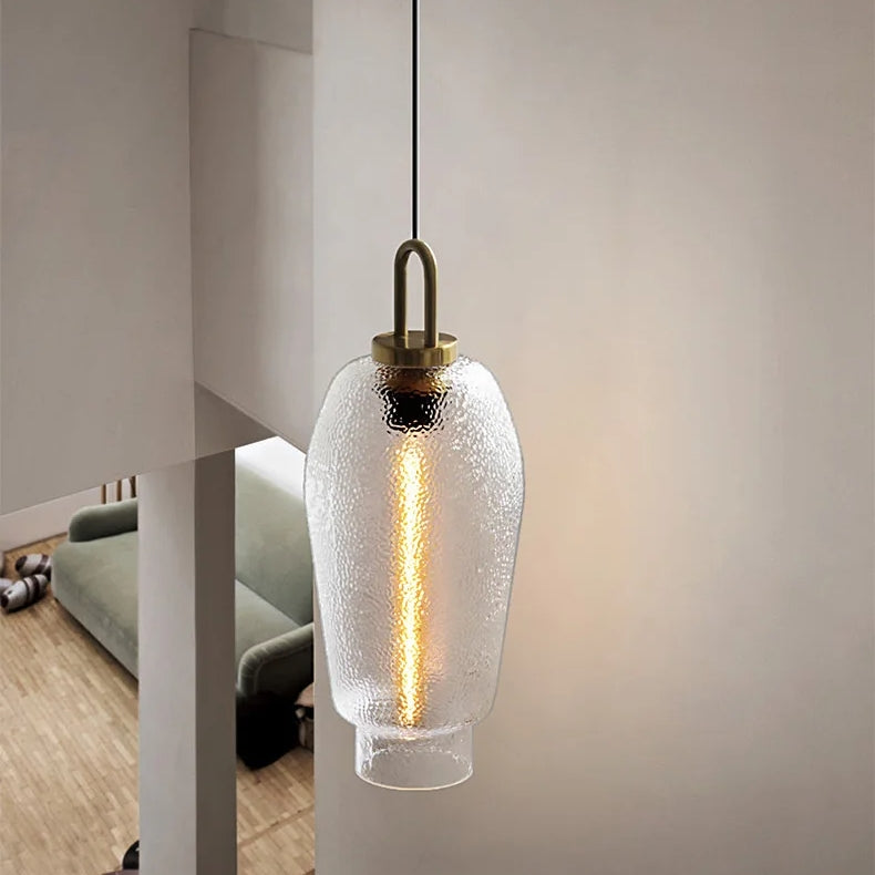 Clear Frosted Glass Hanging Lamp | Lighting | brass/glass | 110V-120V | Premium Lighting Solution