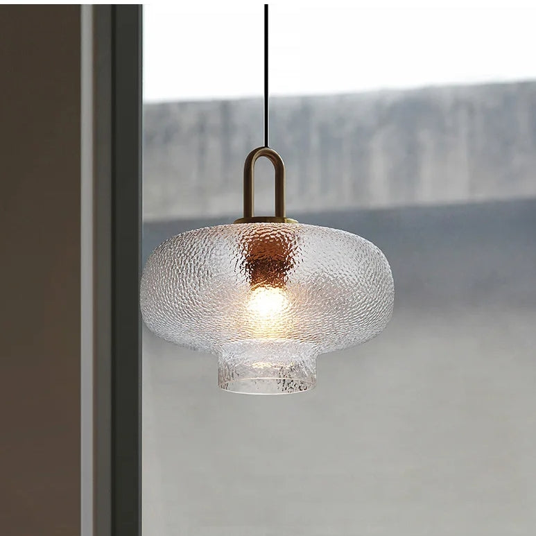 Clear Frosted Glass Hanging Lamp | Lighting | brass/glass | 110V-120V | Premium Lighting Solution