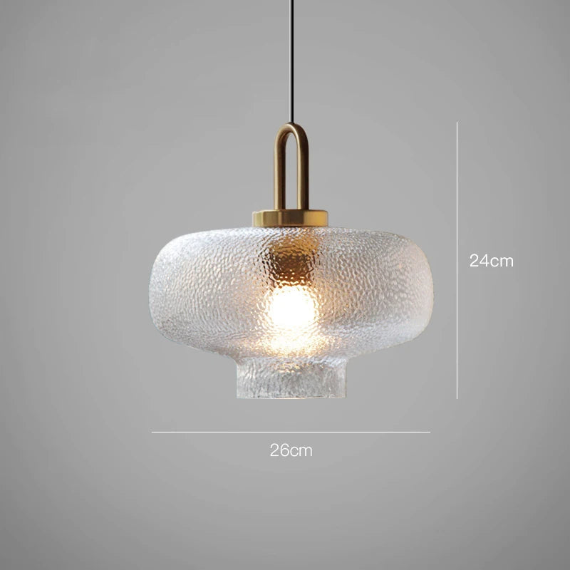 Clear Frosted Glass Hanging Lamp | Lighting | brass/glass | 110V-120V | Premium Lighting Solution