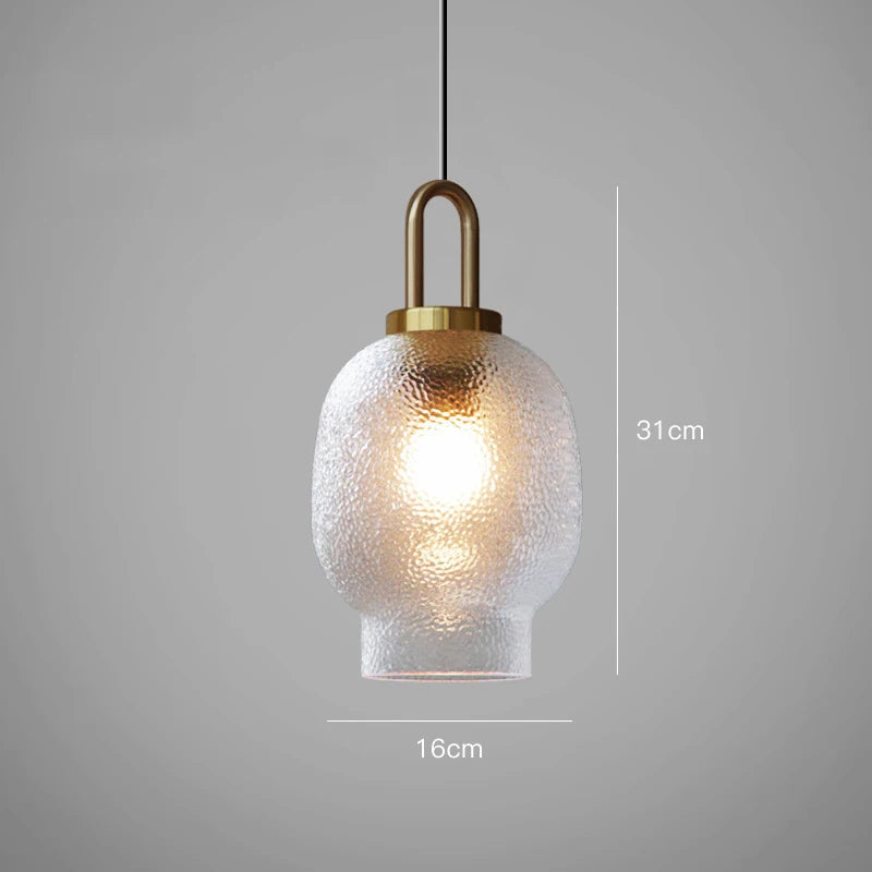 Clear Frosted Glass Hanging Lamp | Lighting | brass/glass | 110V-120V | Premium Lighting Solution