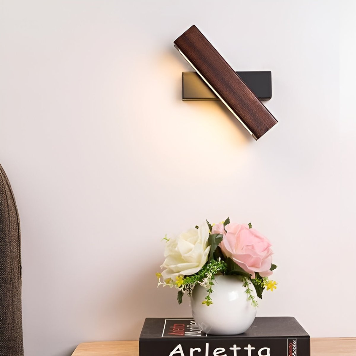 HoutéGlow Table Lamp Modern Wooden | Table Lamp | LED | Warm White | wood/metal | Sleek Table Accent