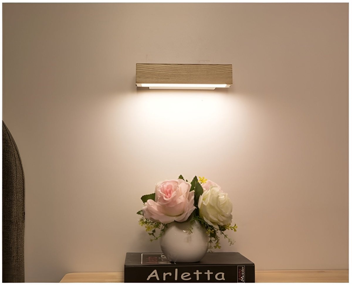 HoutéGlow Table Lamp Modern Wooden | Table Lamp | LED | Warm White | wood/metal | Sleek Table Accent