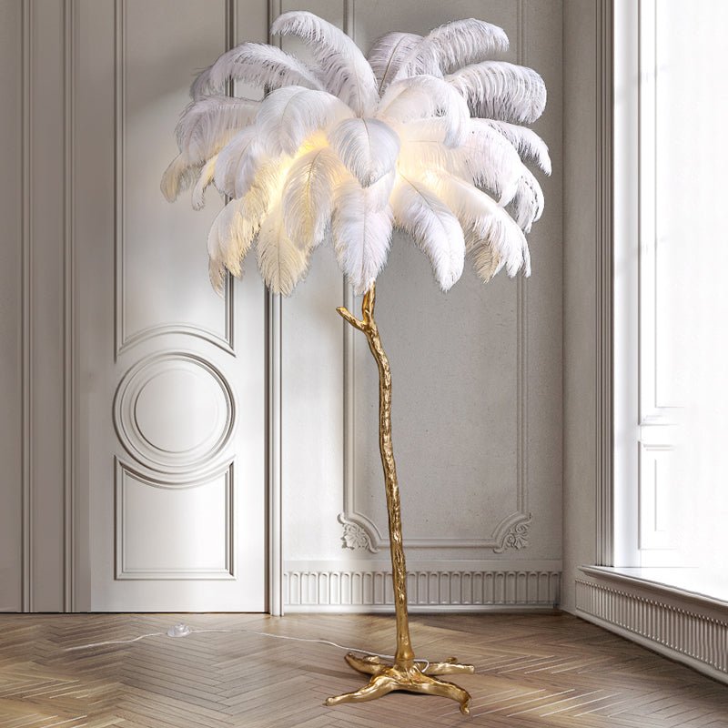 Nordic Ostrich Feather Floor Lamp | Floor Lamp | LED | resin | 260v | Stylish Floor Lighting