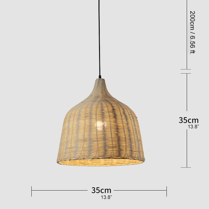 Bamboo Rattan Basket Hanging Lamp | Lighting | bamboo/rattan | 40W | Premium Lighting Solution
