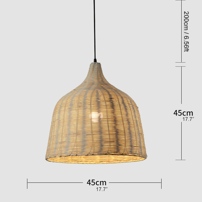 Bamboo Rattan Basket Hanging Lamp | Lighting | bamboo/rattan | 40W | Premium Lighting Solution